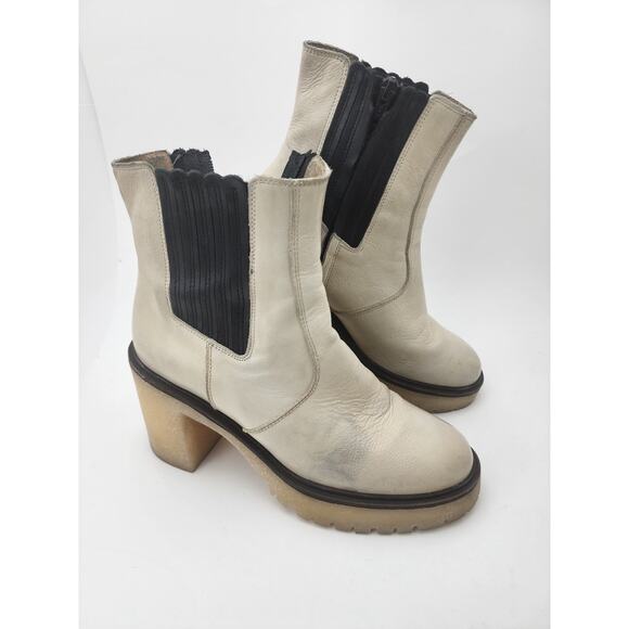 Free people Boots white James chunky Womens 8.5 gorpcore y2k style lagenlook - Picture 10 of 10